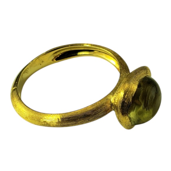 Marco Bicego 18K Yellow Gold Cabochon Citrine Jaipur Frame Ring Size 7.5 #20326 - Picture 3 of 8